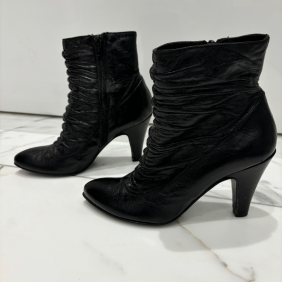 Womens Carlo Pasolini Black Leather Booties Size 36 Made in Italy - Picture 2 of 9